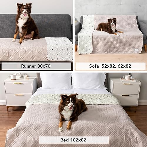Miniatura 4 de PetAmi Funda de sofá impermeable para perros, funda reversible para muebles, protector de sofá para cama de mascotas, manta lavable para asiento de