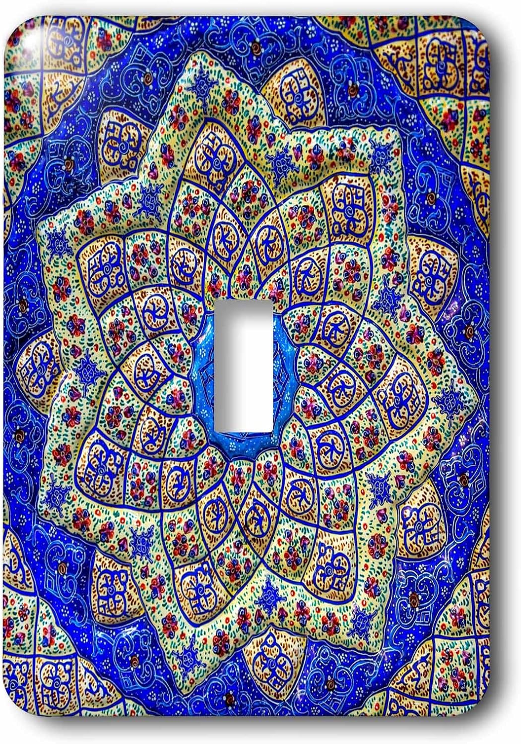 3dRose lsp_276904_1 Flower Designs on Pottery, Madaba, Jordan Toggle Switch