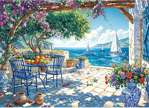 Puzzles 1000 Pieces for Adults jigsaw puzzles for adults 1000 Piece Puzzle Challenging Game for The Whole for Women, Gifts for Men, Theme Summer Coast