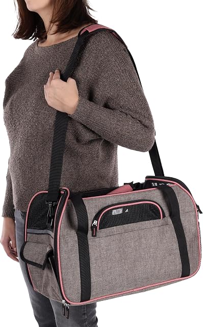 Foto 4 de 5 de Transportín Gato - Perro - Xandor - Bolsa Reforzada en poliéster con Tiras Reflectantes y Base extraíble