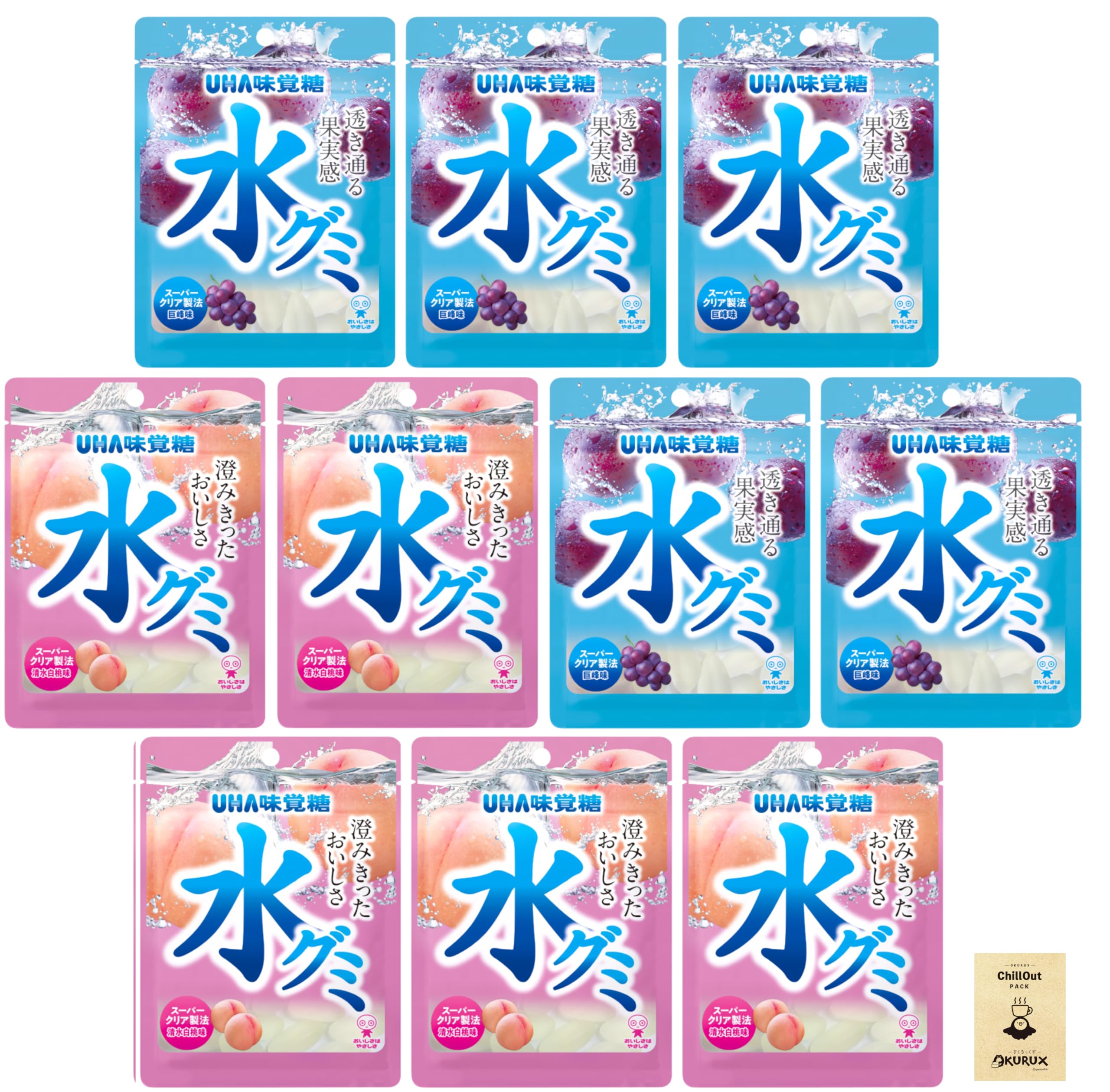 Amazon | OKURUX [2種計10袋/水グミ] UHA味覚糖 水グミ 2種各5袋計10袋 