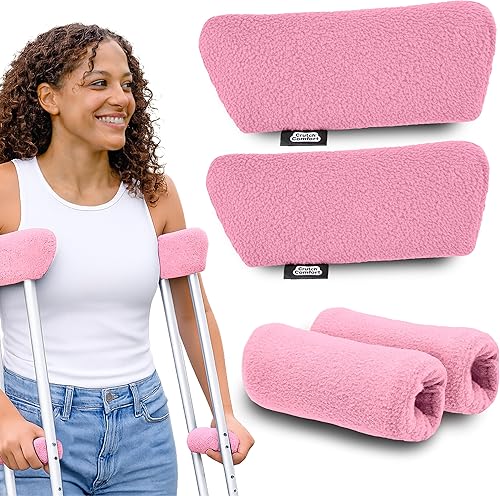 Miniatura 11 de Crutch Comfort Deluxe Soft Fleece & Foam Muleta Juego de accesorios (azul)