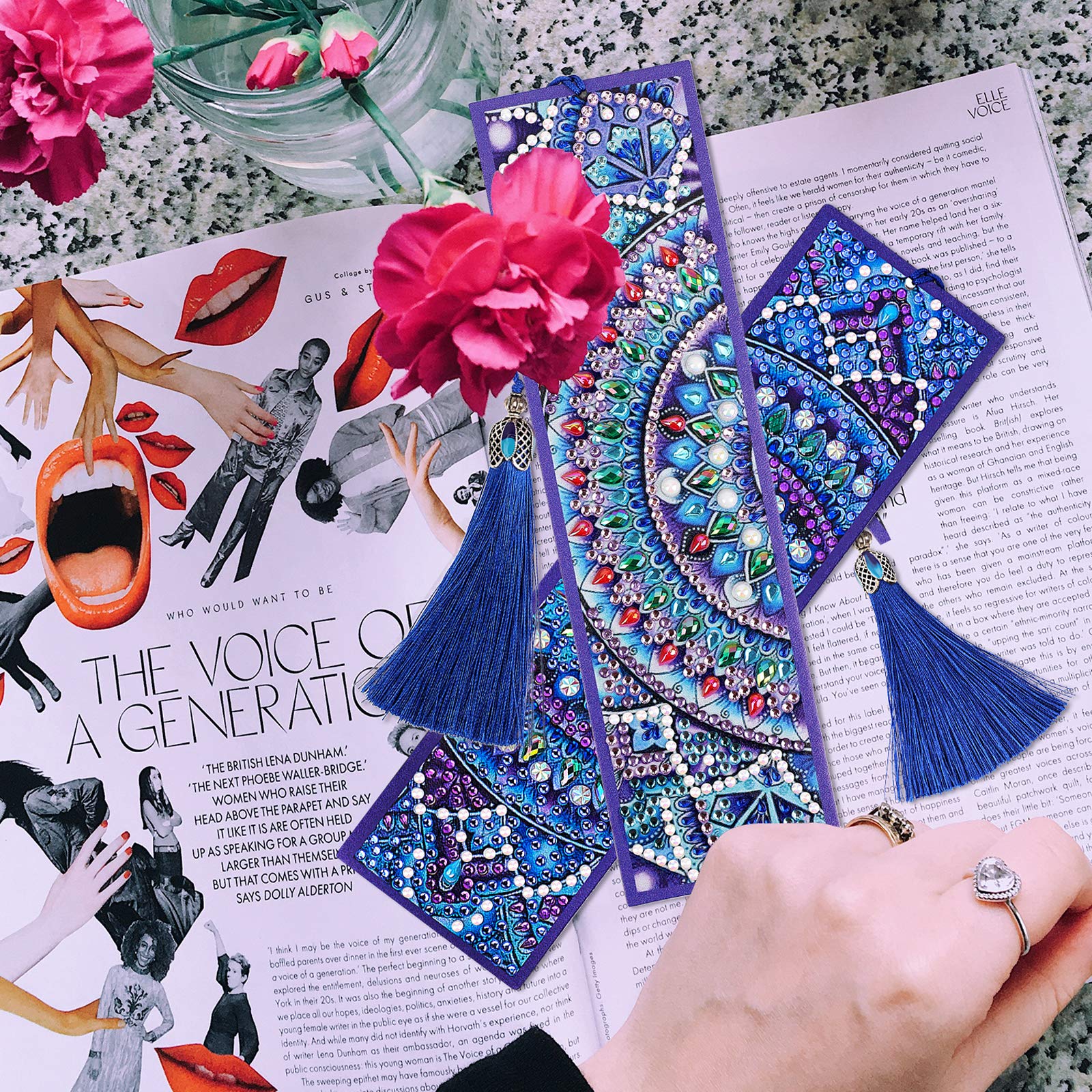 Kit DIY Peinture Diamant – Signet Mandala Avec Gland | Loisir Créatif, Marque-page Personnalisé