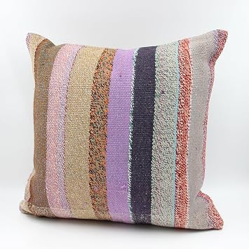Bohemian Kilim Pillow Cover 20x20 inch Handmade Throw Pillow Bolster Vintage Traditional Shabby Chic Art Deco Oriental Anatolian Home Decor Cushion Cover