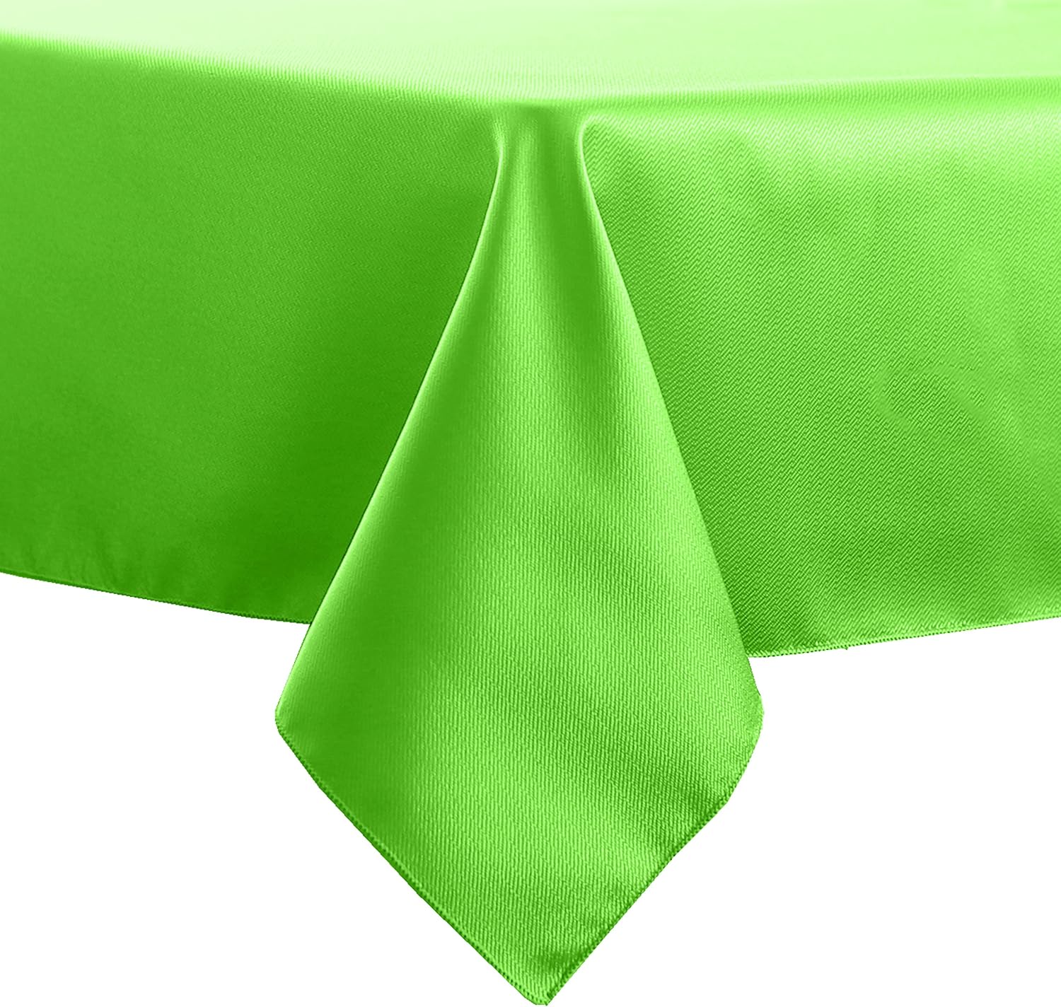 Ultimate Textile Herringbone - Fandango 54 x 96-Inch Rectangular Tablecloth, Lime Green