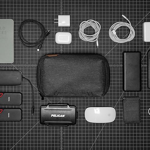 Miniatura 7 de Peak Design Bolsa tecnológica, carbón, organizador de artículos electrónicos para viajes o transporte diario, almacenamiento estilo origami, paso de
