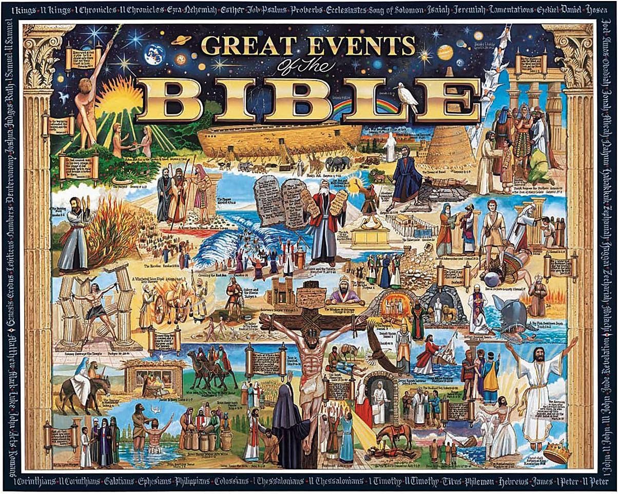 White Mountain Puzzles Great Events of the Bible - 1000 Piece Jigsaw Puzzle