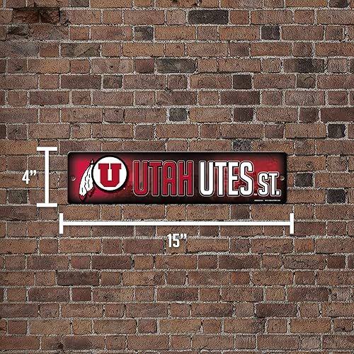 Vista 456 de Rico Industries Letrero de plástico de la NCAA de plástico de 4 x 16 pulgadas Alternativo