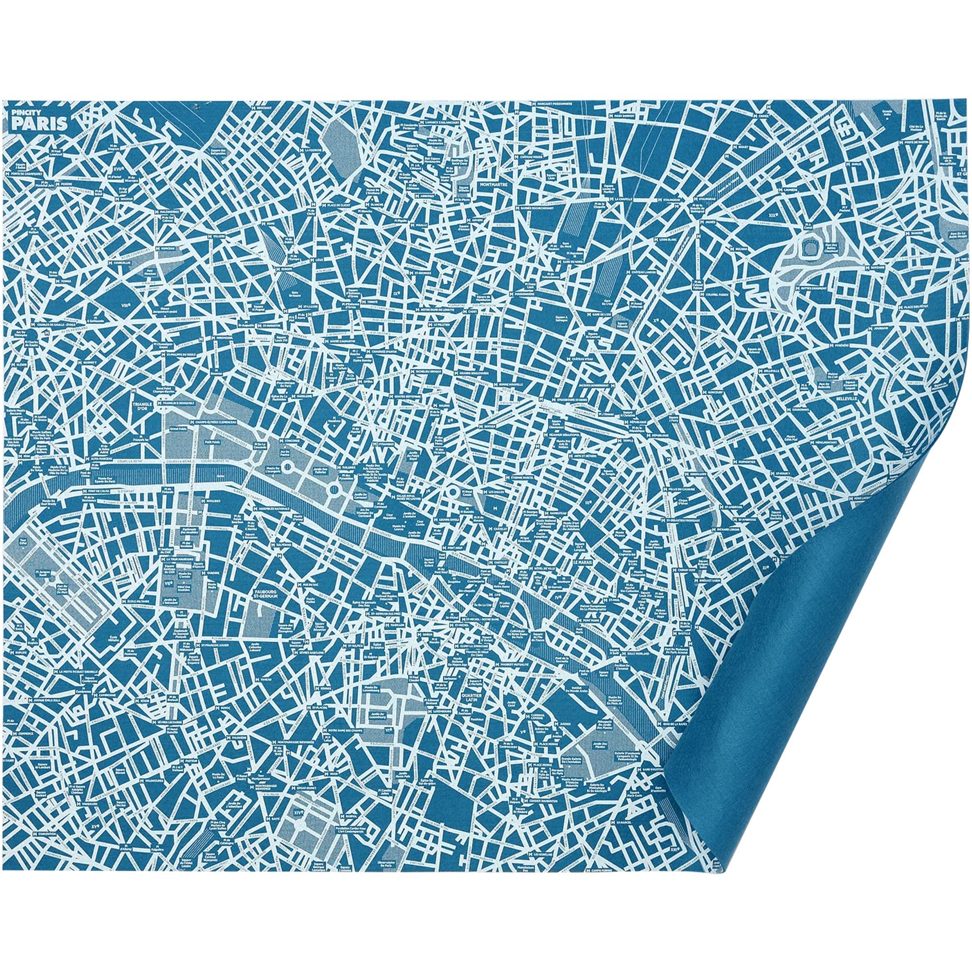 PALOMAR Pin City - Mappa da parete Parigi, Azzurro