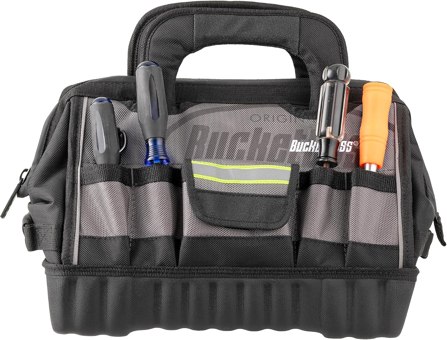 Bucket Boss - 14 HV Pro Tool Bag, Tool Bags - Professional Series (65114-HV), Grey, Black, 14"