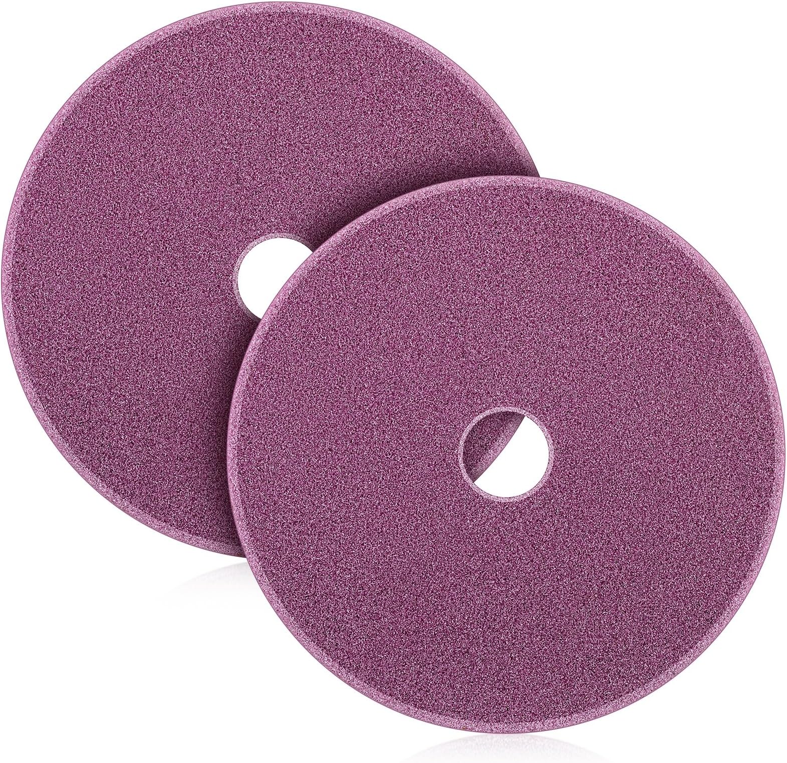 Duraaamo 2 Pcs 1/8 Inch Grinding Wheel Chainsaw Chain Sharpening Replace Chain Sharpening Grinding Wheel Discs Ceramic Stone Replace (Pink-red)
