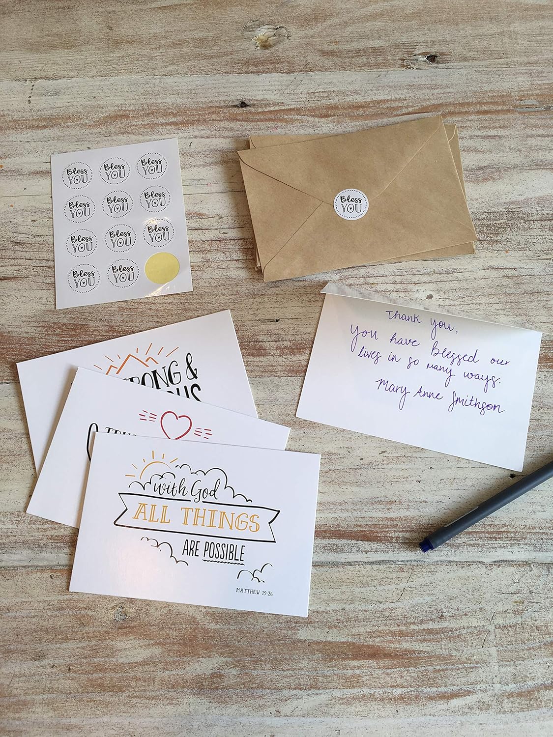 120 Pack Inspirational Cards – Christian Cards With Scripture Encouragement - Christian Greeting Cards - Envelopes and Labels Included
