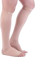 Vista 9 de Doc Miller Open Toe Compression Socks for Men & Women, 30-40 mmHg Knee High Support, Toeless Design for Daily Leg Comfort, Breathable Nylon Spandex