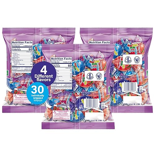 Miniatura 3 de Colombina Bon Bon Bum - Paletas de goma de mascar sabor explosión de bayas, bolsas de 30