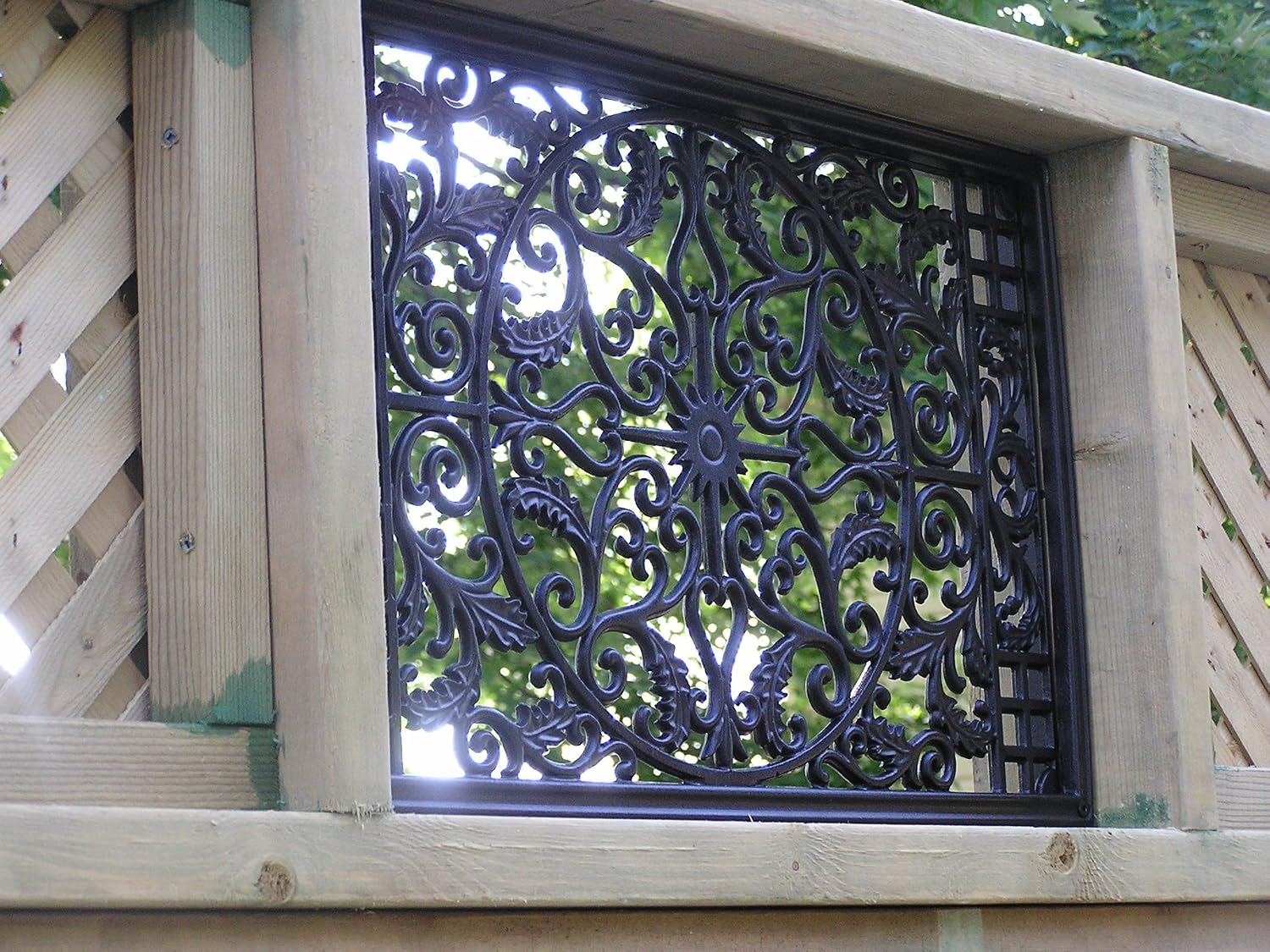 Nuvo Iron Rectangular Decorative Insert For Fencing, Gates, Home, Garden, ACW61