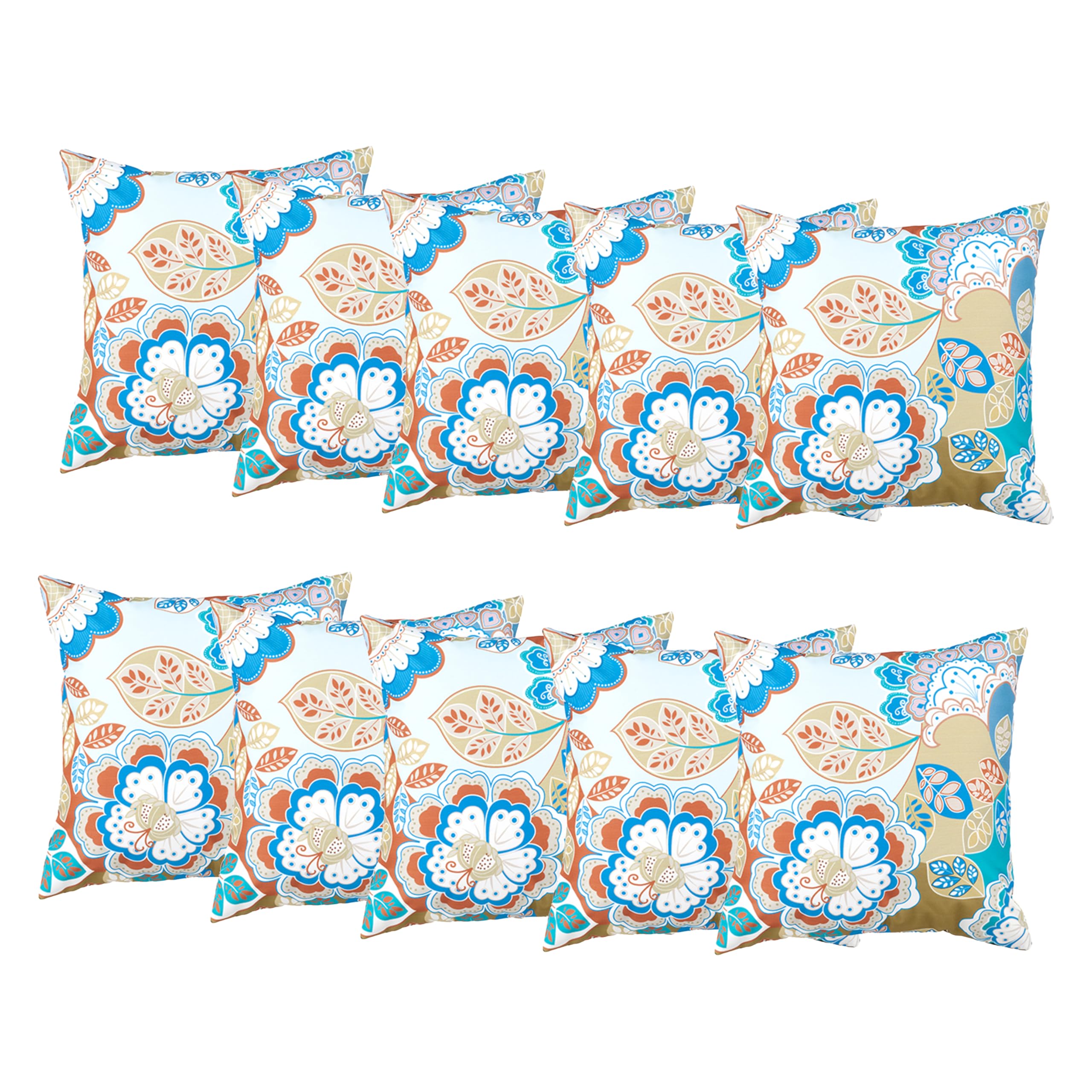 Gardenista Garden Printed Scatter Cushion 45x45cm | Indoor Outdoor Water Resistant Decorative Cushions | Soft & Comfy Hollowfibre Filled Patio Furniture Pillow | Durable and Easy to Clean (10)