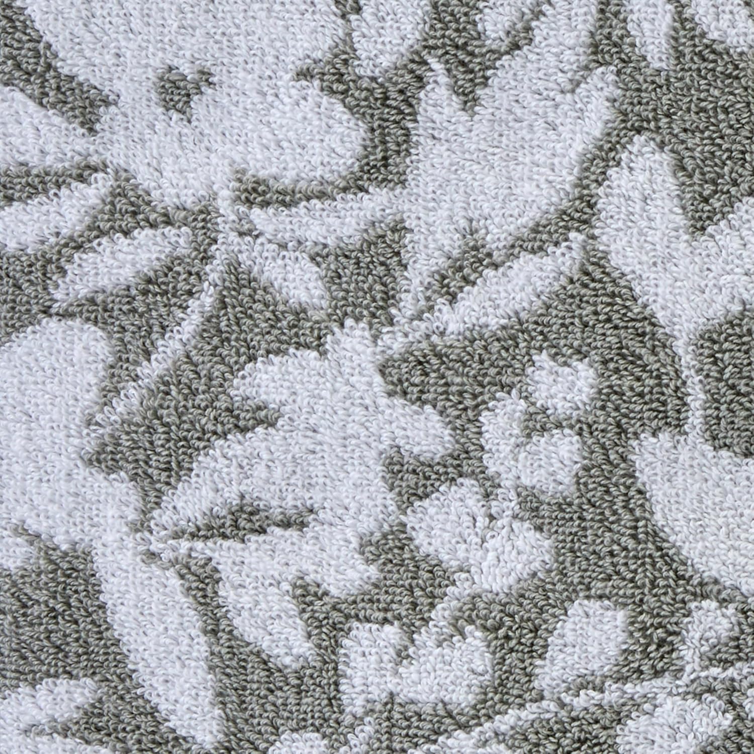 SKL Home Bedford Floral 100% Cotton Premium 2-Piece Hand Towel Set, 600 GSM, Soft & Absorbent, Reversible Jacquard, Decorative for Bath/Kitchen/Bar & Gift, Sage - Image 5