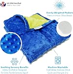 Harkla Lap Pad pondéré pour les enfants (bleu profond) ► Lappad sensoriel, pression profonde, relaxation et focus, idéal pour l'école, la maison, le voyage