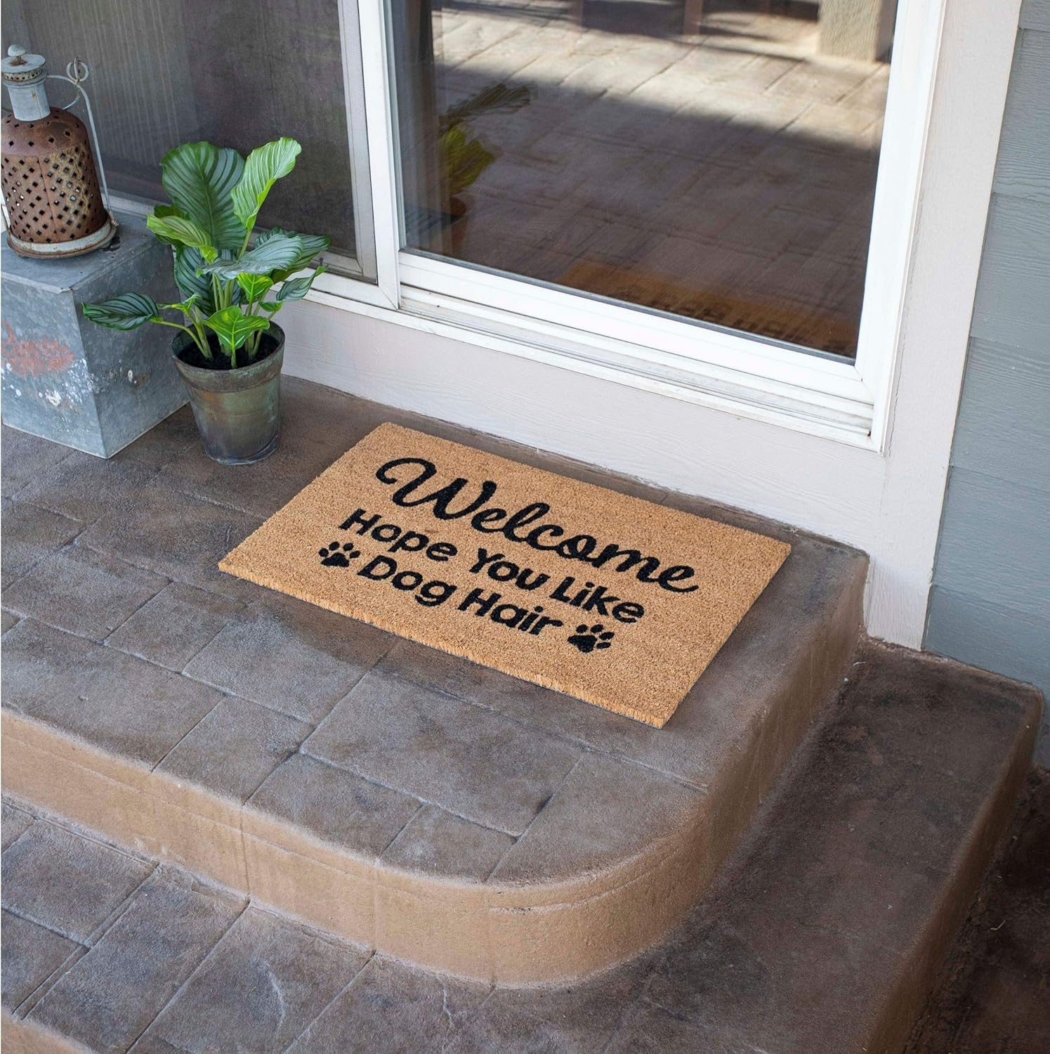 BIRDROCK HOME Hope You Like Dog Hair Doormat - Funny Welcome Mat for Front Door, Entry, Porch, Patio, Garage, Backdoor - Indoor Outdoor Rug, Entrance Mat for House, Home, Shoes, Floor - 18 x 30 Inch