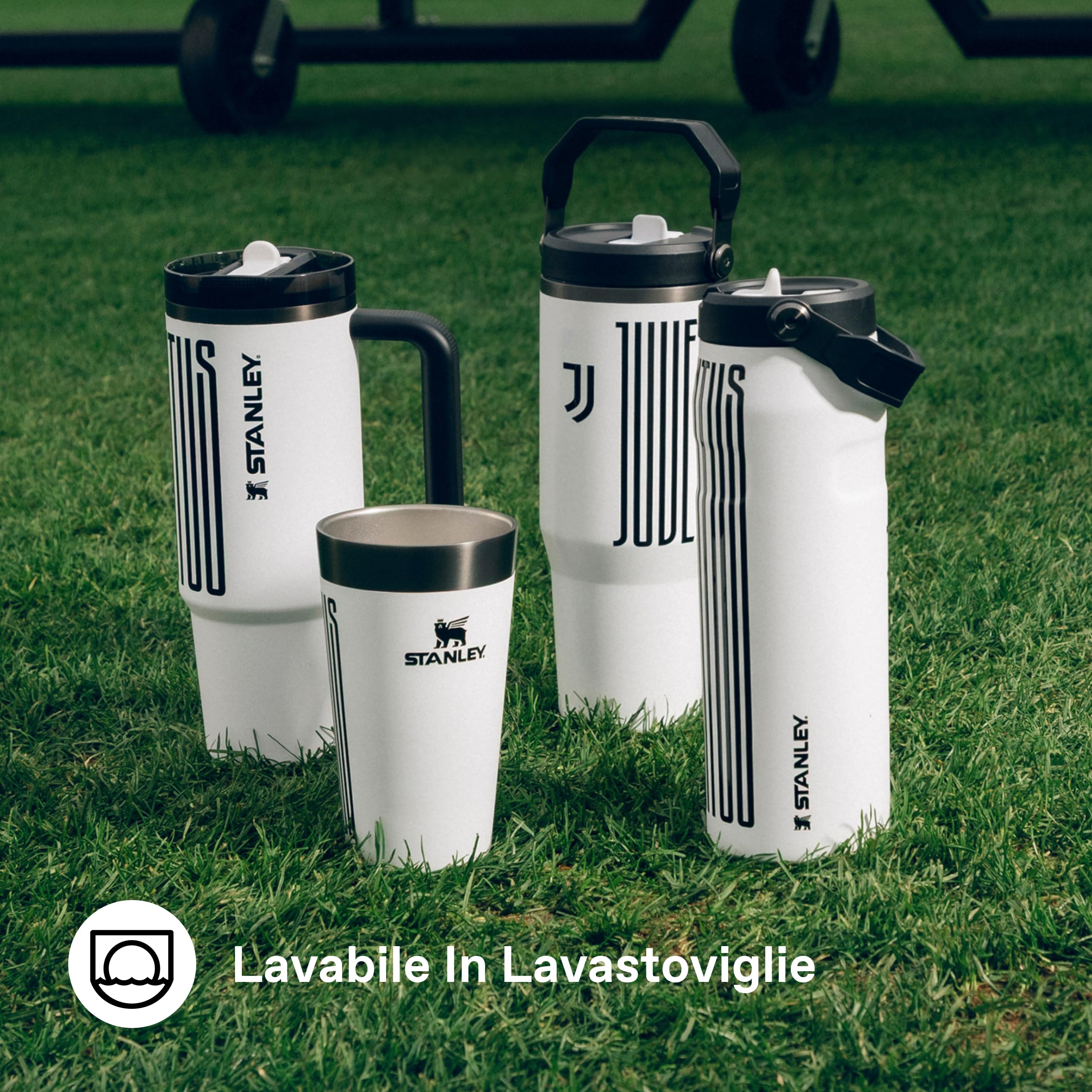 Stanley 1913 Flip Straw Borraccia Con Cannuccia 0.7L - Juventus | 10 Ore Di Freddo - 2 Giorni Di Freddo - Acciaio Inossidabile - Senza BPA - A Prova di Perdite - Lavabile In Lavastoviglie