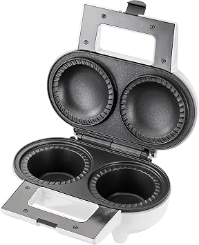 Judge Double Pie Maker with Pastry Cutter and Non-Stick Plates for 2 Deep Pies, Gift Boxed, Compact Size 24cm x 27cm x 12cm 1000W