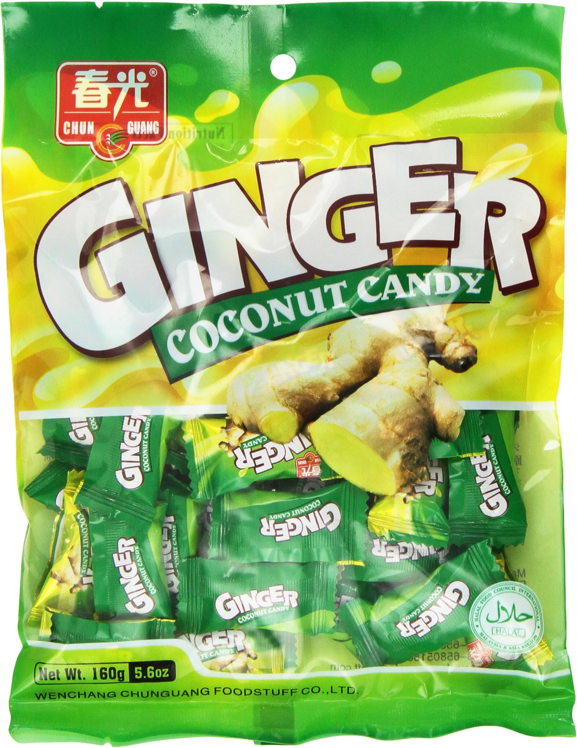 Chun Guang Ginger Coconut Candy, 5.6 Ounce