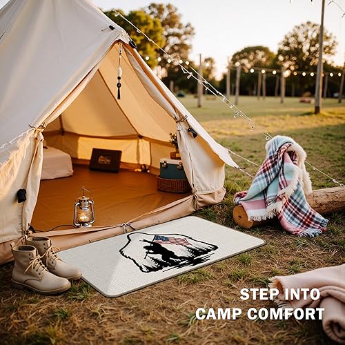 Miniatura 134 de Tapete divertido para puerta de campamento de 17 x 30 pulgadas, regalos de campamento para mujeres, alfombras de cámper para interior, alfombra