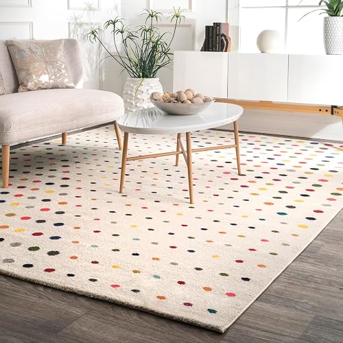 nuLOOM Dorie Multicolor Polka Dot Power Loomed Area Rug, 3' x 5'