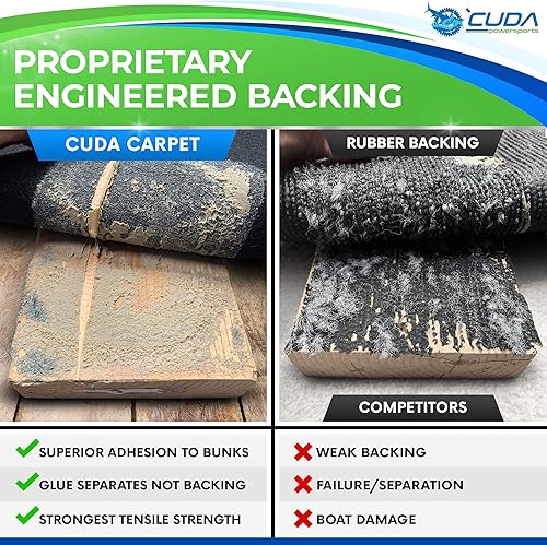 Miniatura 2 de Cuda - Alfombra de litera para remolques de barco, alfombra marina de alta calidad de 23 onzas, 13 pies x 12 pulgadas, alfombra marina de alta
