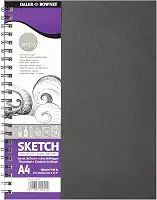 DALER ROWNEY Simply Sketchbook, Papel para Desenho em Caderneta, com Espiral, Tamanho A4, Gramatura 100g/m²