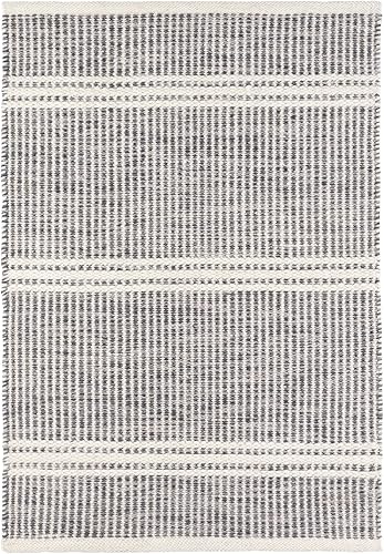 Dash and Albert - Alfombra de lana Malta, 5 x 8 pies, color gris, alfombra decorativa de lana tejida a mano con encanto costero, duradera, ligera,