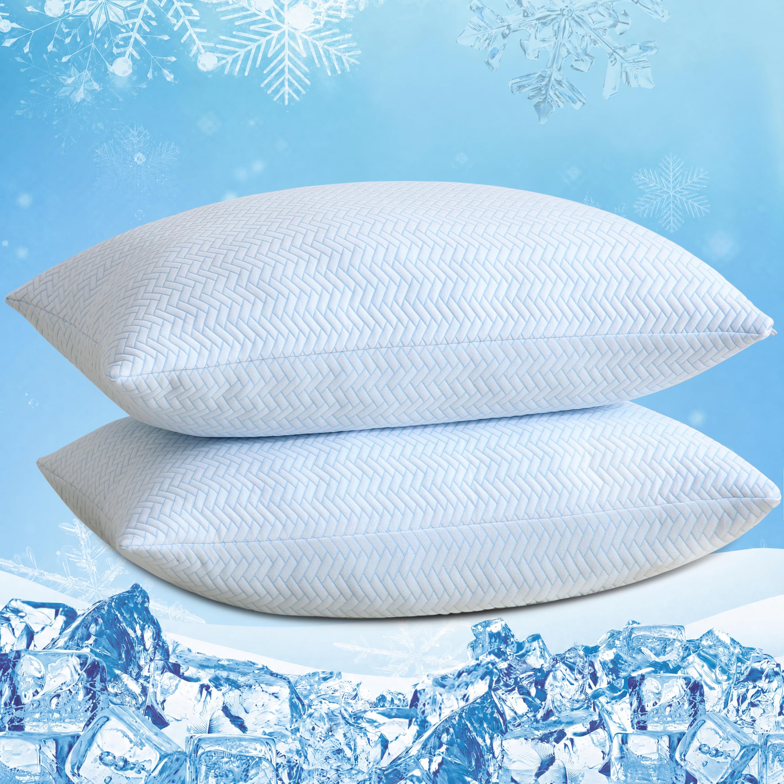 DOWNCOOL Cooling Pillow Queen Set of 2