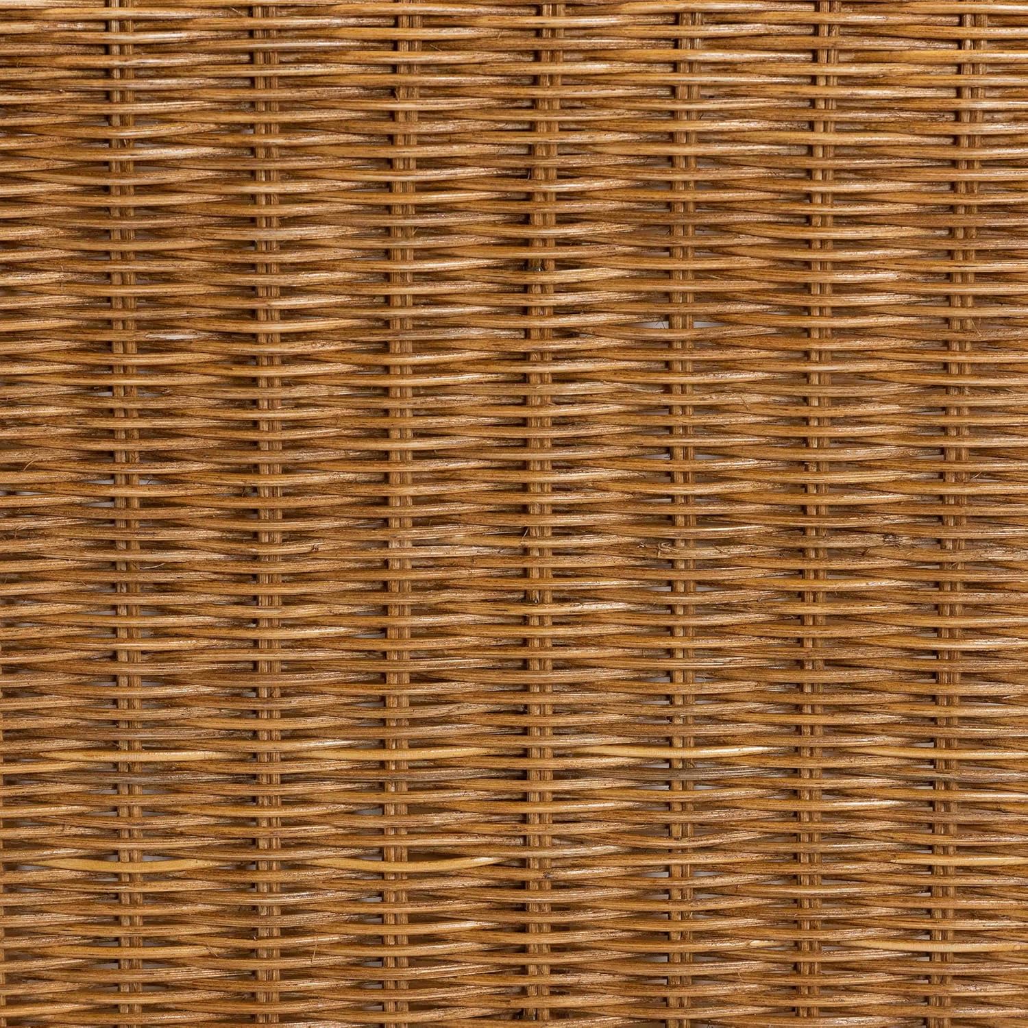Bali & pari Oteria Bohemian Light Honey Scalloped Rattan Side Table