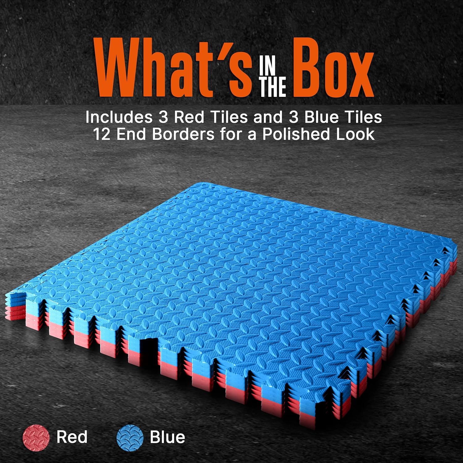 SQUATZ Thick Puzzle Exercise Mat Foam Interlocking Tiles Protect Floors from Gym Equipment Exercise, Durable Non-Skid Texture, Kid Baby Family Safe Easy to Assemble