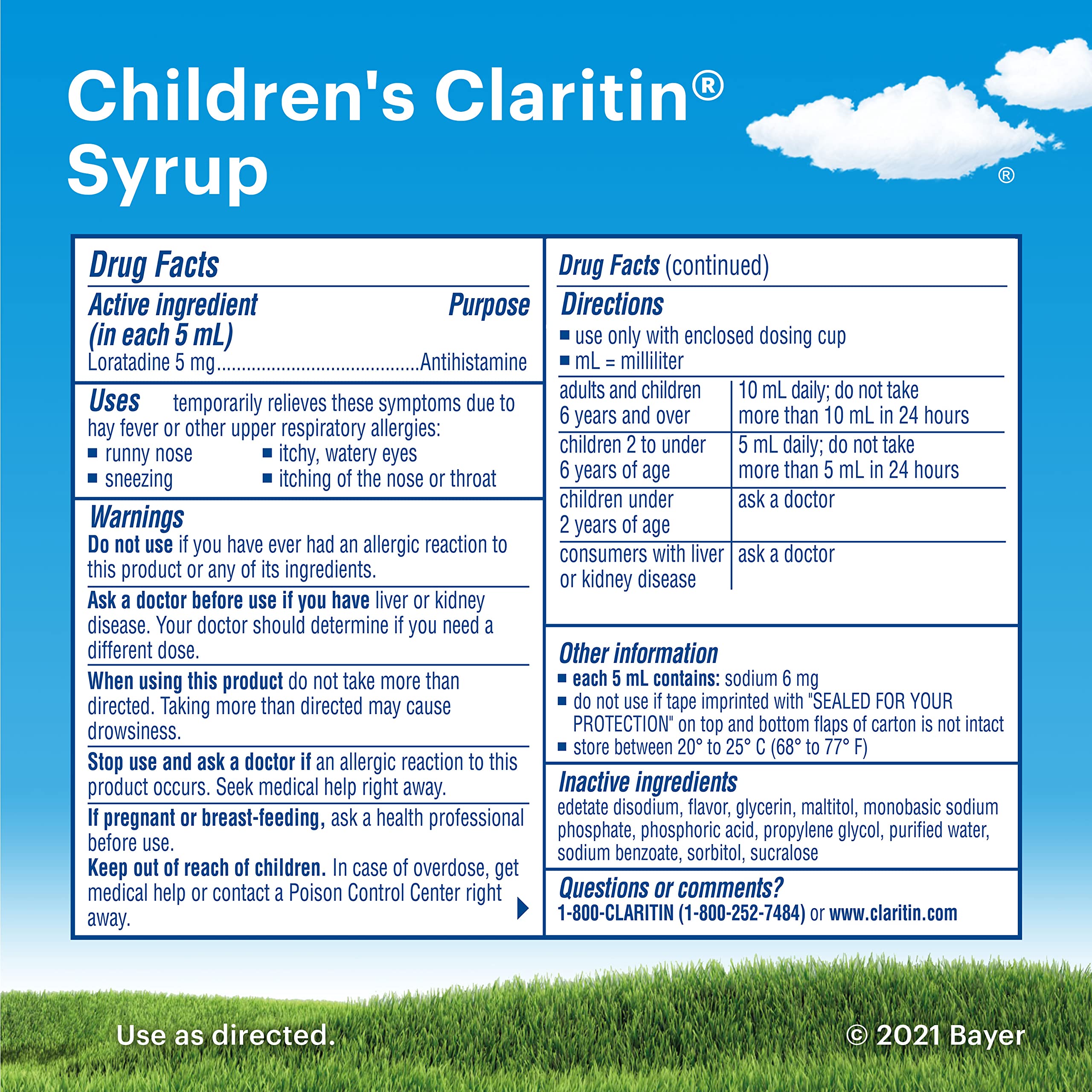 Claritin Children's 24 Hour Allergy Medicine for Kids, NonDrowsy