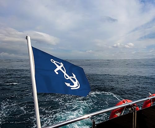 Miniatura 5 de AGAS - Bandera de capitán oficial de puerto, 12 x 18 pulgadas, nailon 200D impreso, bordes de doble costura, encabezado de lona con ojales de latón,