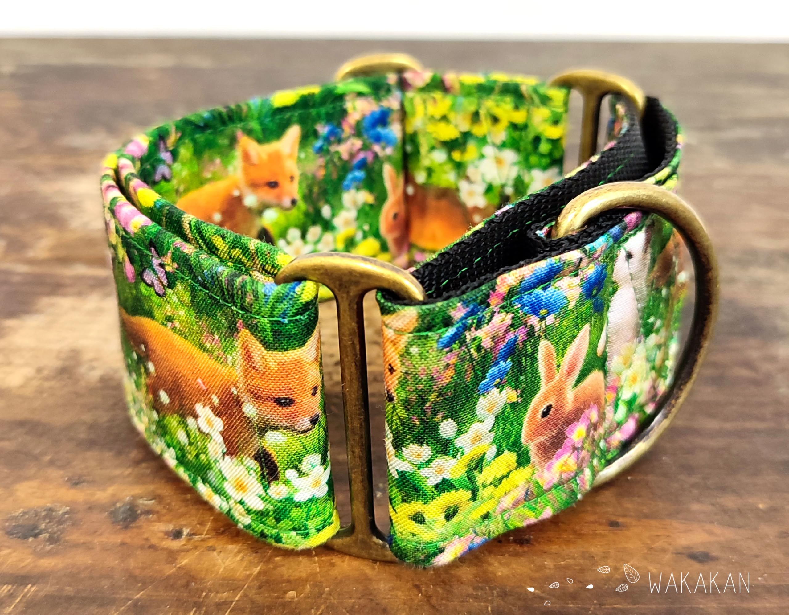 Collar Martingale Para Perro: Forest Friends, Hecho a Mano en España por Wakakán