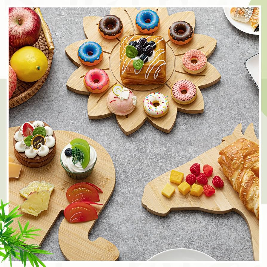 S-Size 現品 Yuri_0031 マット｜ドラゴンデコ｜フラワー｜豪華 Amazon.com: Briwooody Horse Shaped Bamboo Cutting Board for