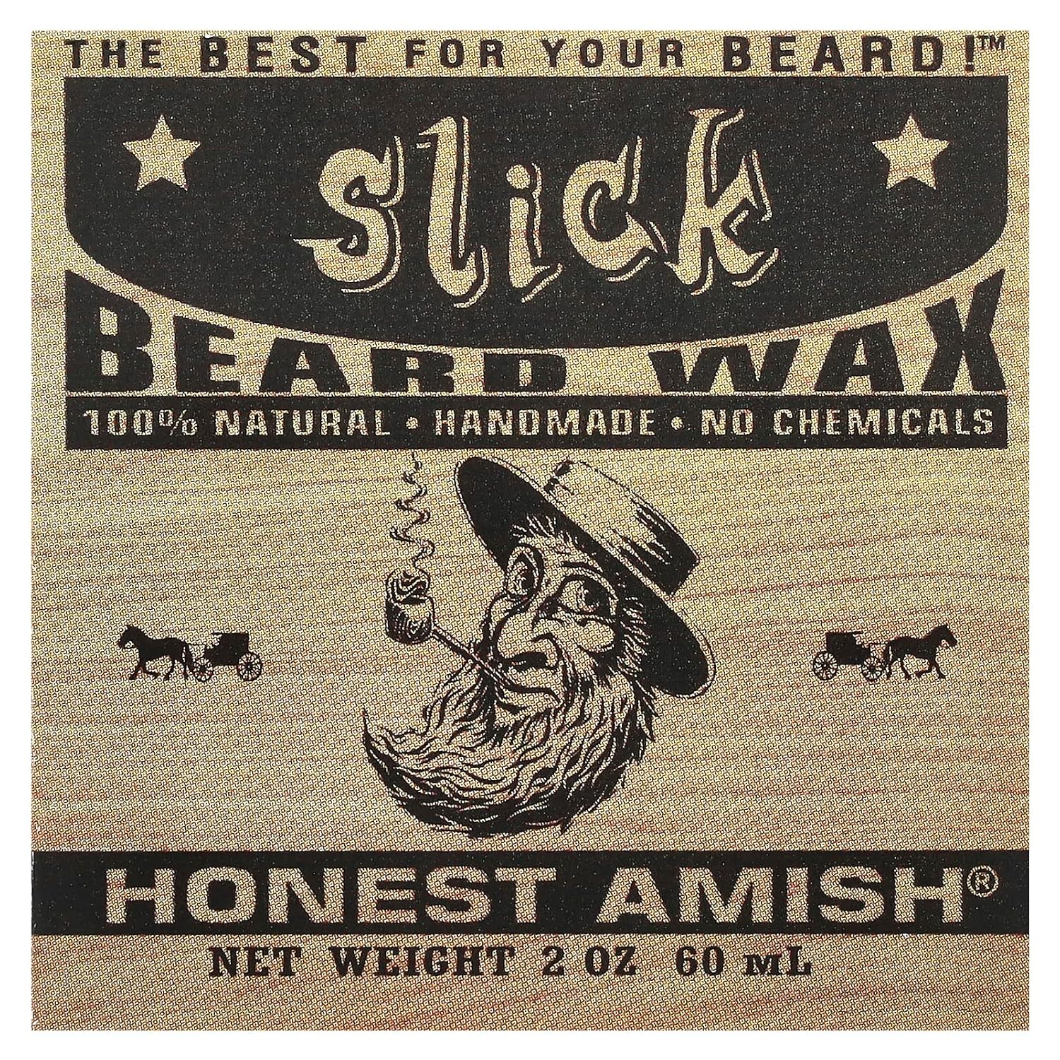 Honest Amish Slick Beard Wax - All Natural and Organic - 2 ounce - Image 2
