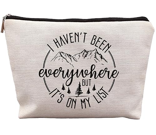 World Traveler Makeup Bag,Travelers Gift,Adventure Makeup Bag,Gifts For Women Who