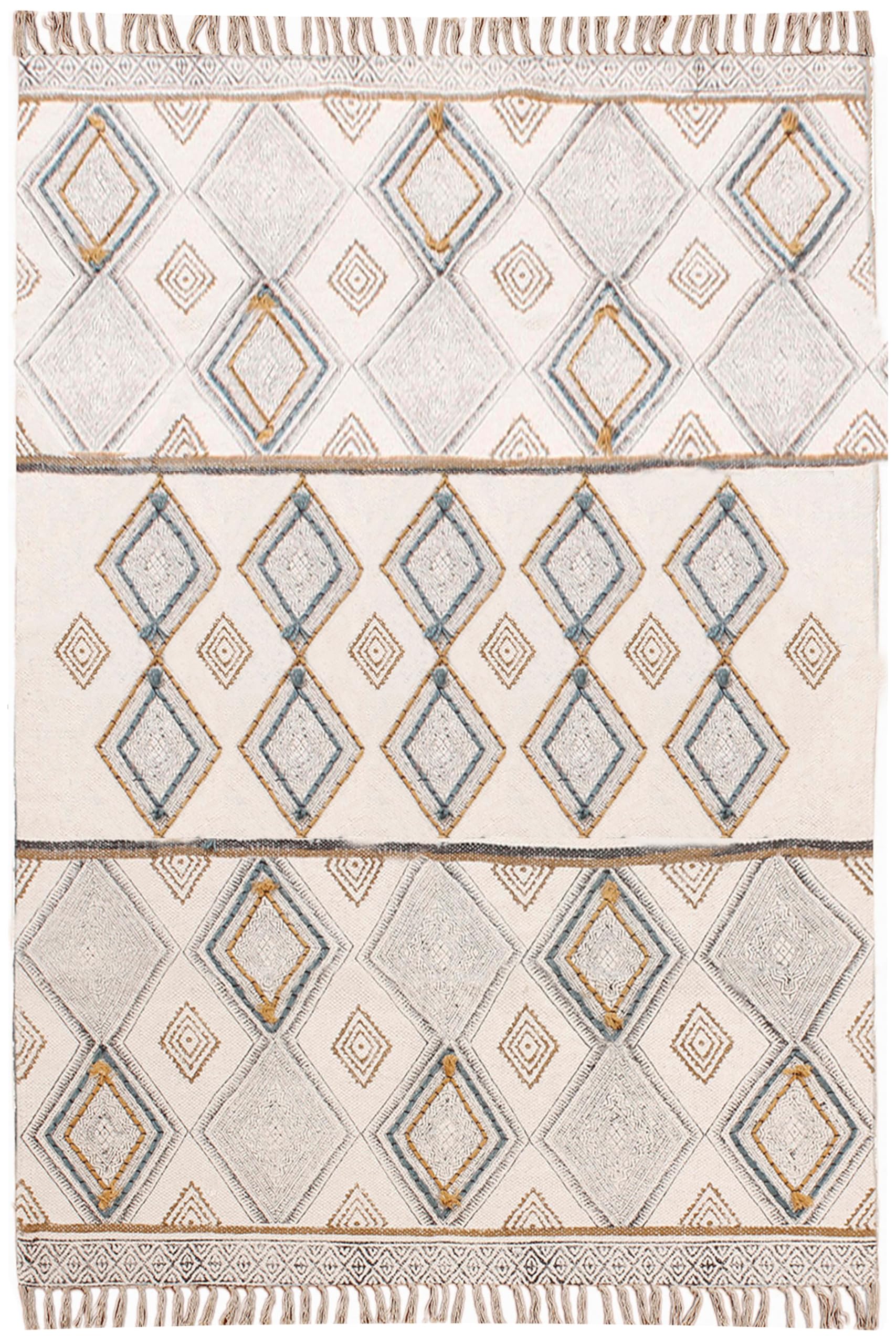 Tapis marocain pour petite chambre et coin repas lot de 5 tapis carrés gris et beige