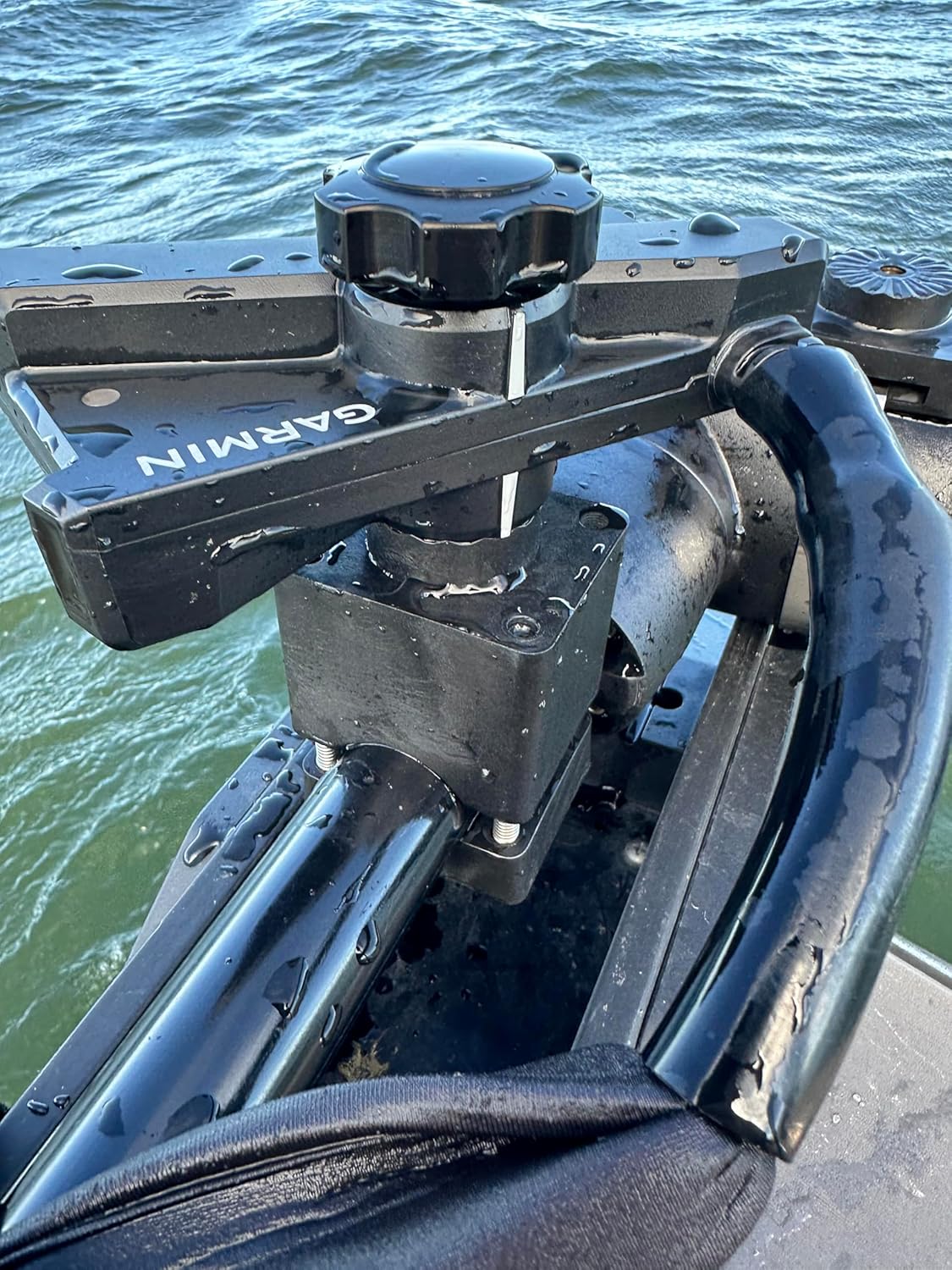 0 Degree Extended Mount for Garmin Livescope Plus LVS34, Trolling Motor Mount, Aluminum Knob