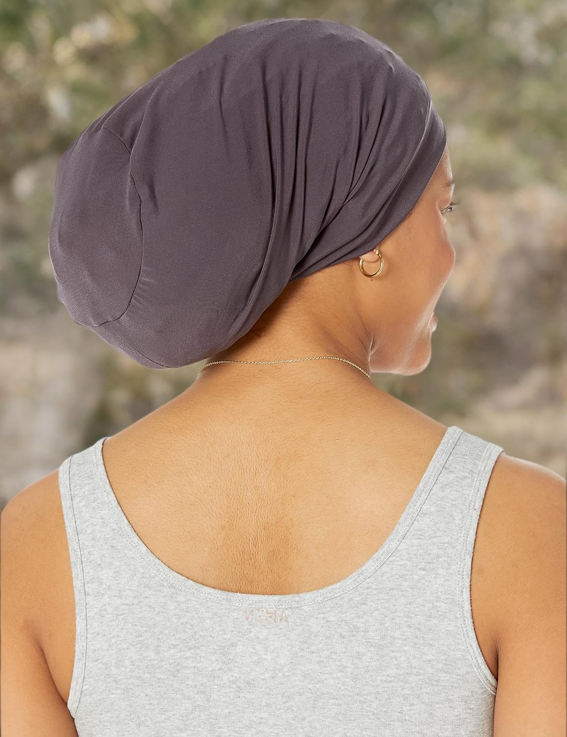 Fairy Black Mother Dreadlocks Loc Cap – Satin Bonnet Alternative for Locs, Men & Women Hair Cap for Sleeping & Everyday Wear, Breathable Stretch Fit (Grey,XLarge)