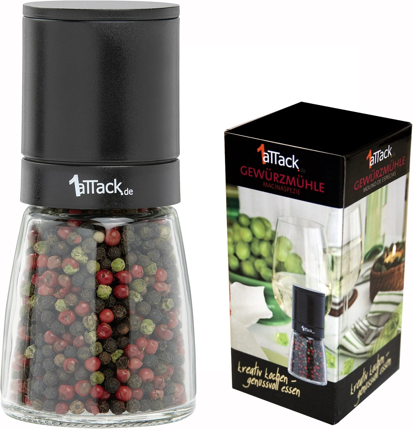 Macinapepe Manuale In Legno Con Regolazione Finezza - Macinino Ceramica Per Sale E Spezie - Foto 7