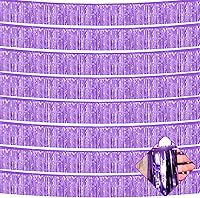 Vista 30 de Paquete de 10 guirnaldas de flecos metálicos de oropel de 10 pies para colgar en la pared, telón de fondo para flotadores de desfile, despedida