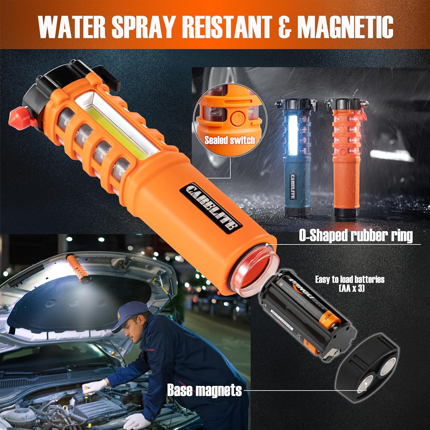 Multi-Function Emergency Car Flashlight, Essential Car Escape Tool, Life Saving Rescue Gear for Emergency and Father's Day Gift