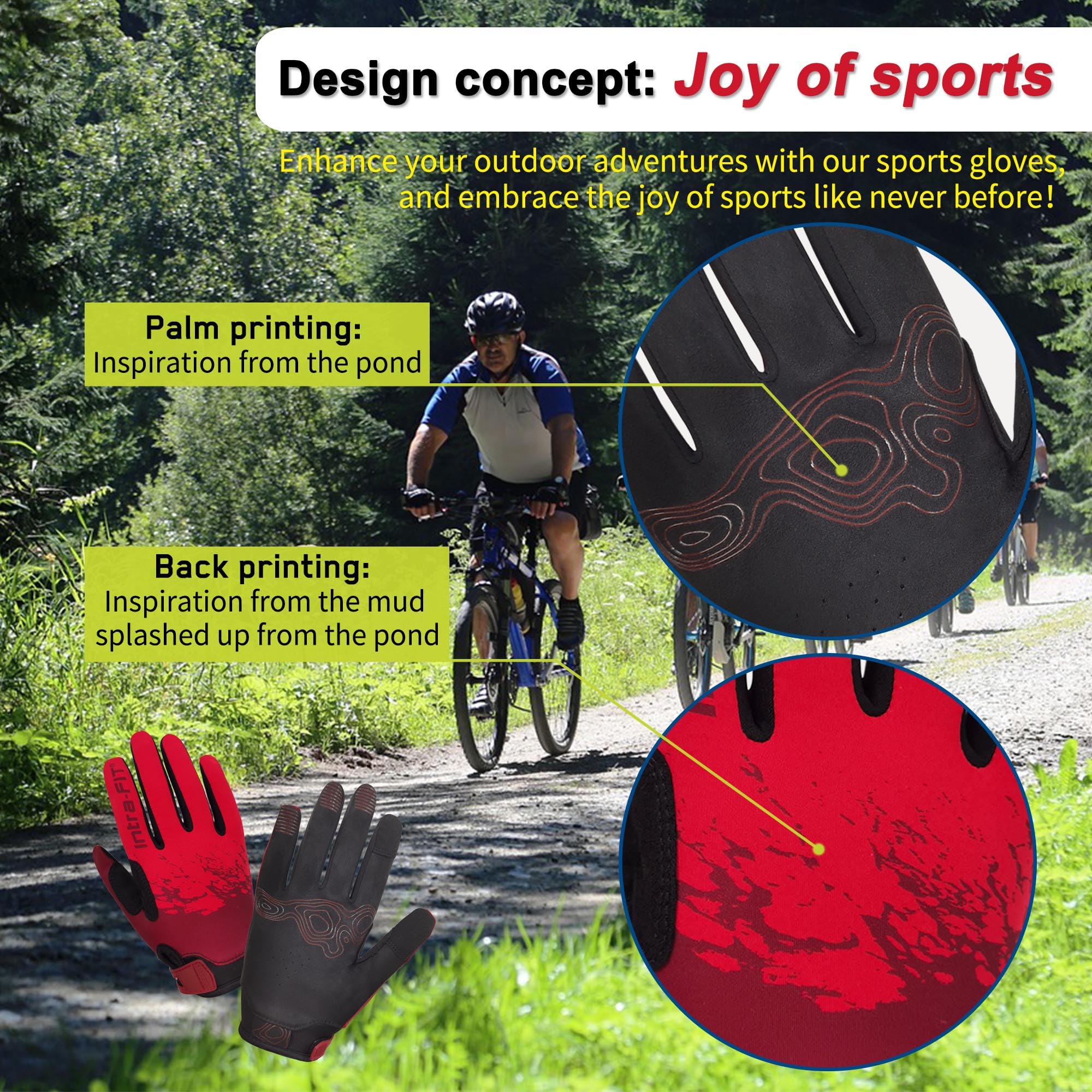 Guantes de ciclismo para hombre y mujer, para pantalla táctil, transpirables y ligeros, guantes de ciclismo de carretera para deportes al aire libre
