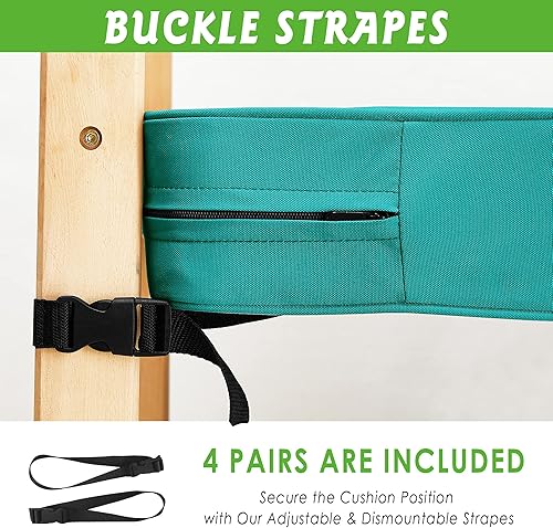 Miniatura 4 de RYB HOME 4 fundas de cojín para patio, lavables, impermeables, resistentes a la decoloración, para exteriores, para sofá, silla, color verde