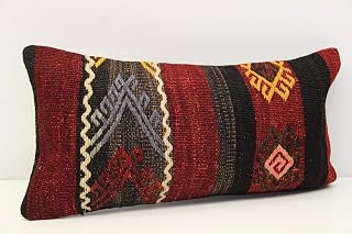 Elegant Pillow Lumbar kilim pillow cover 10x20 inch (25x50 cm) Armchair pillow Turkish Kilim pillow cover Chair pillow Oblong Kilim Cushion Cover