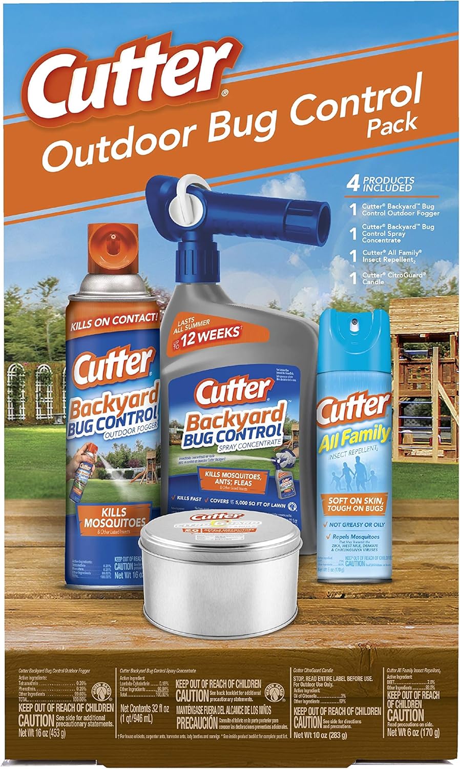 Cutter Outdoor Bug Control Pack, Complete Backyard Bug